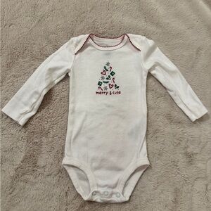 Carter's Christmas Long Sleeve Onesie Size 6-9 Months